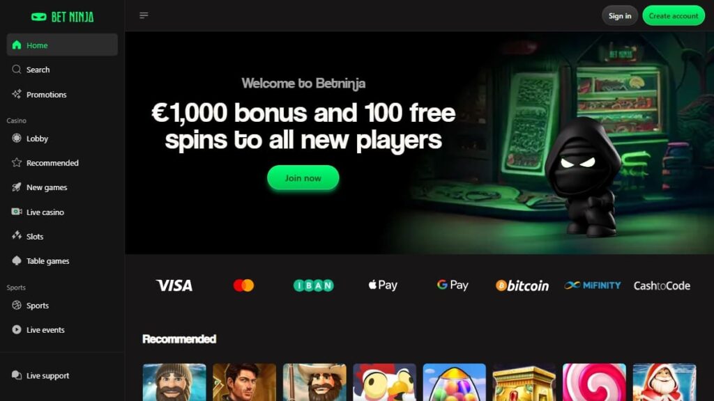 buitenlands online casino van betninja