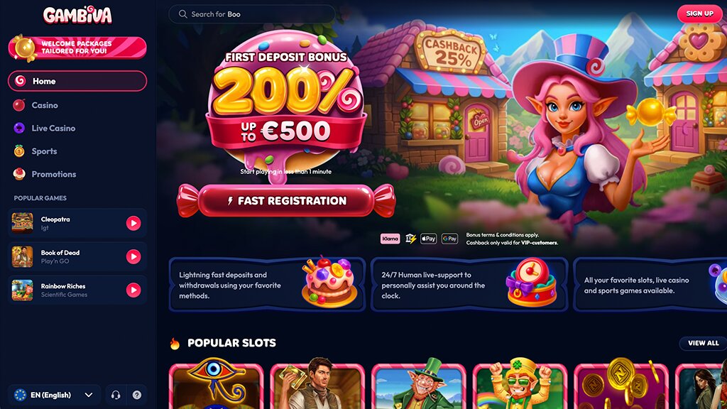 review over het buitenlandse online casino van gambiva